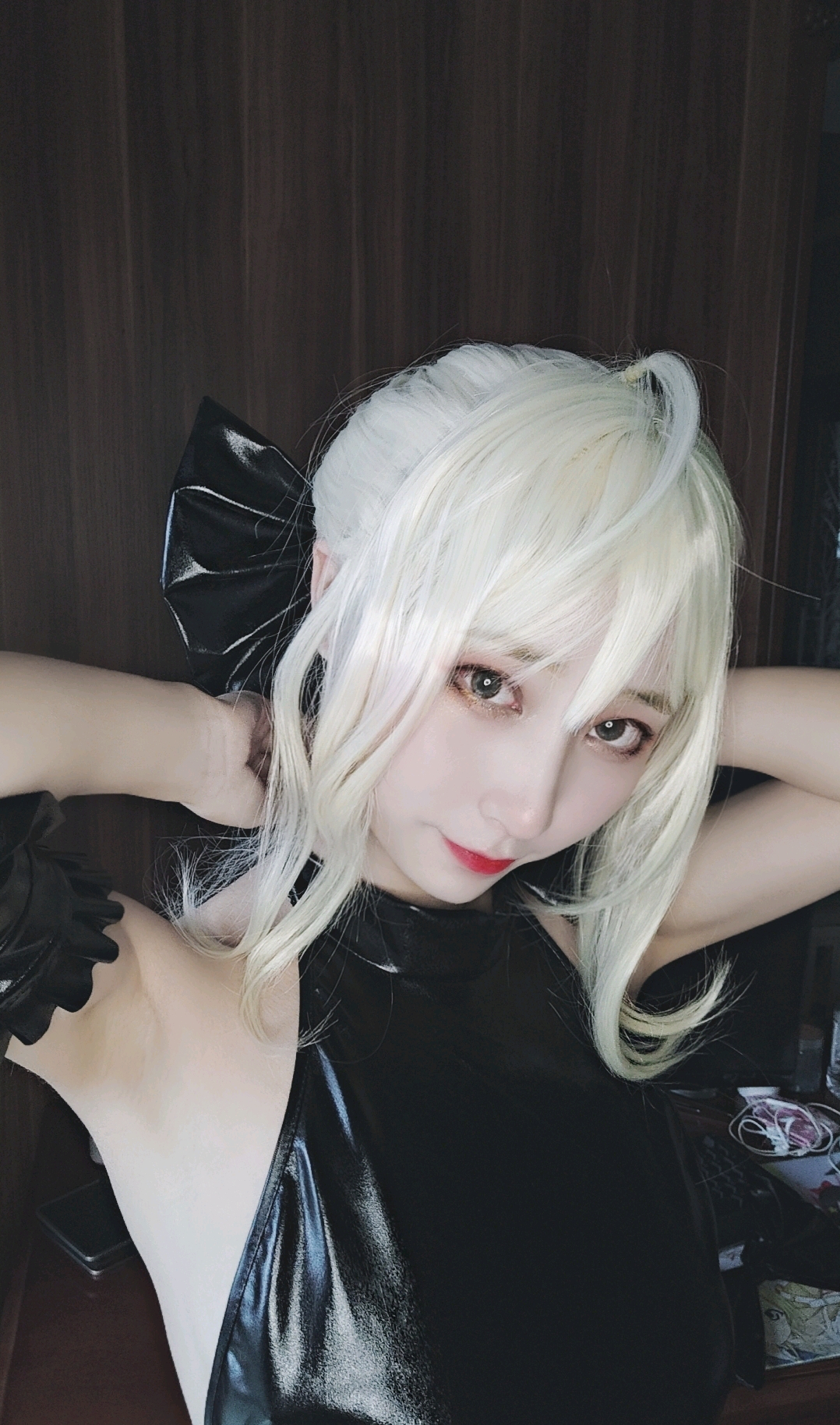 【cosplay】黑色泳装saber