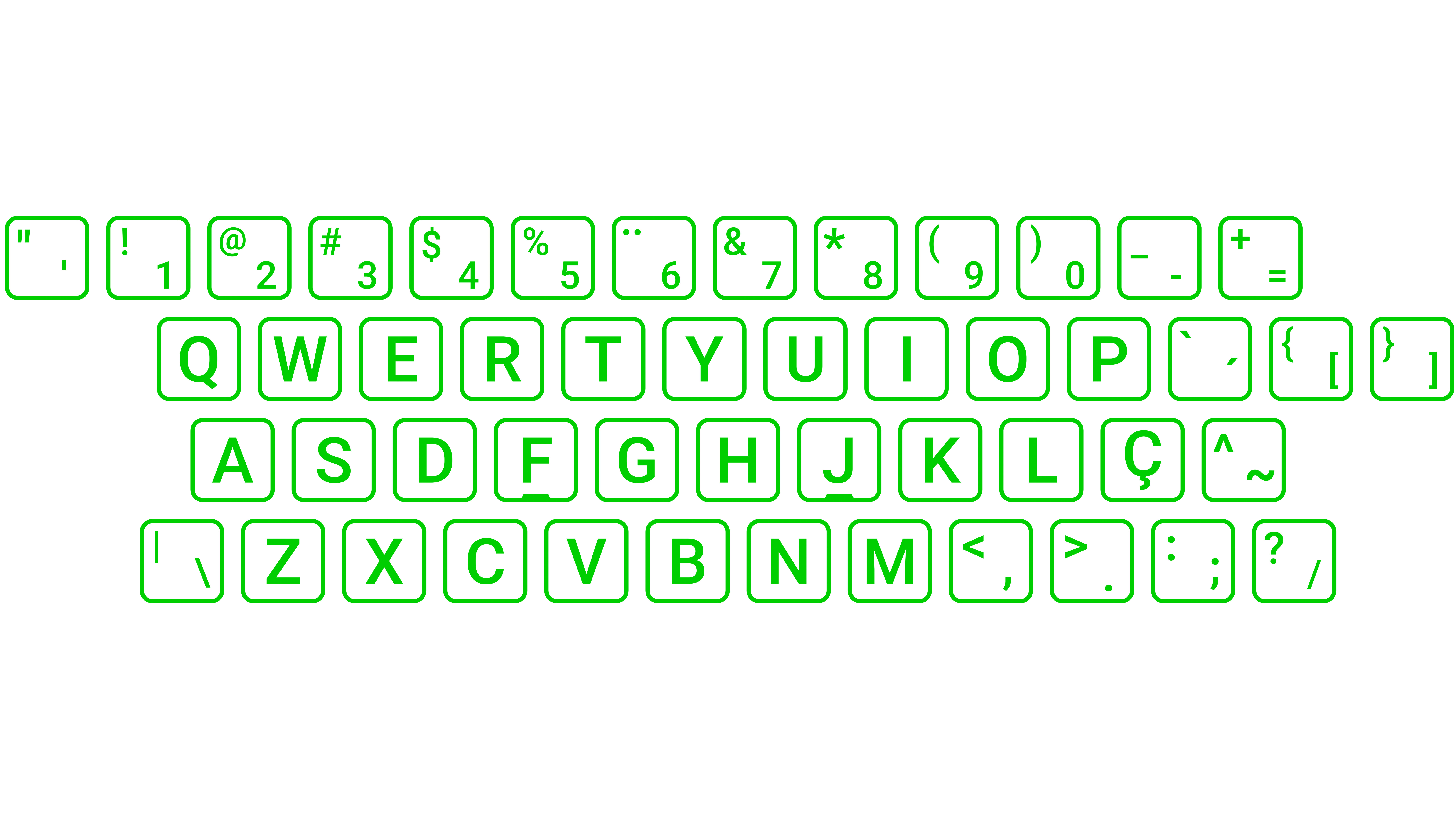  keyboard layout in eight languages 