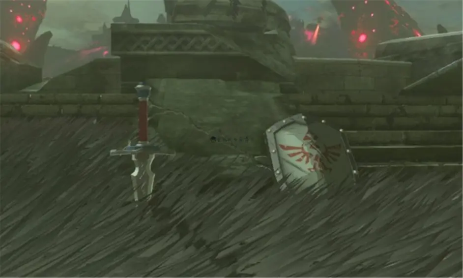 足迹勾勒出大师之剑 塞尔达传说 荒野之息 玩家真的很闲 哔哩哔哩