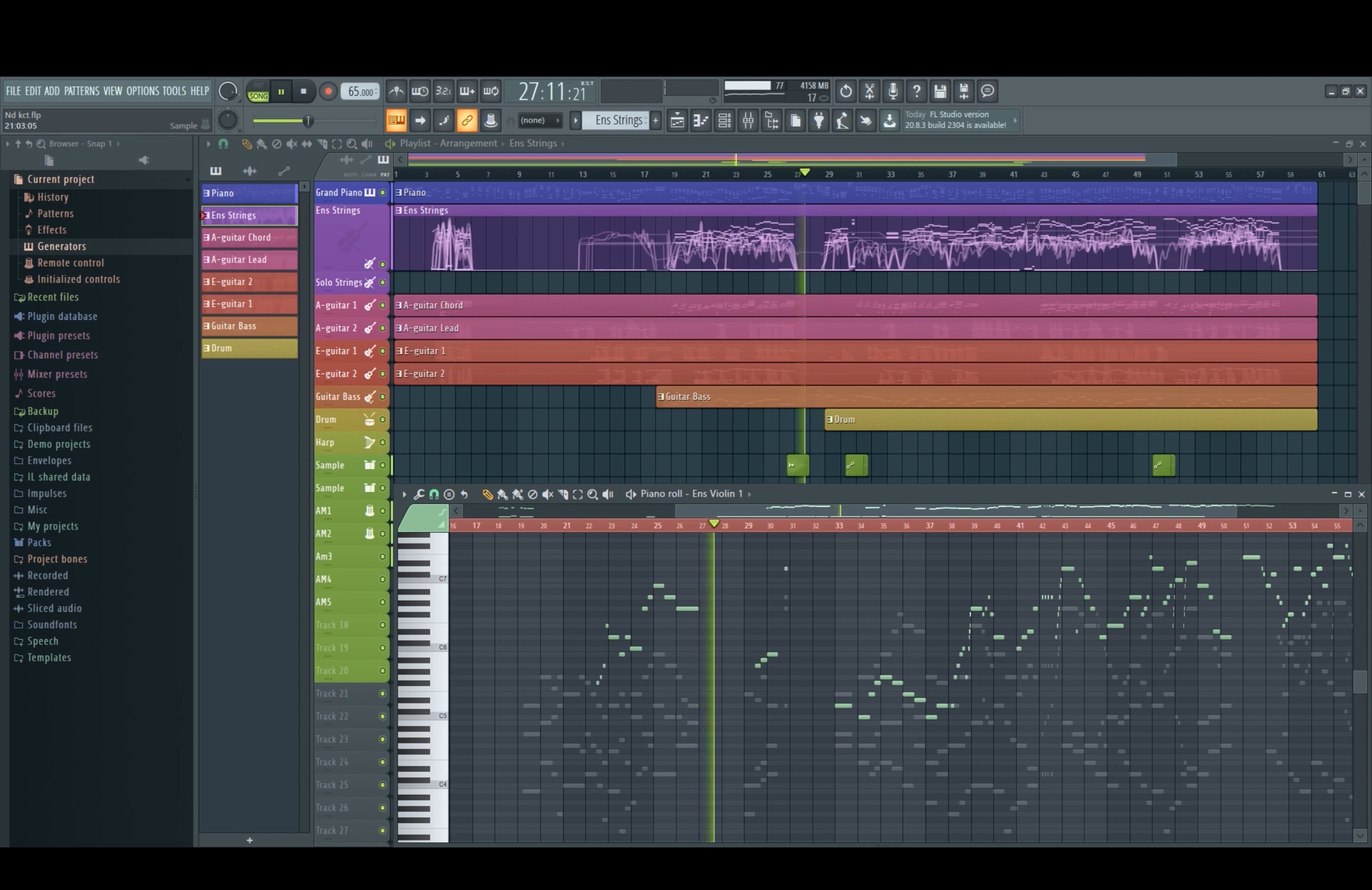 韩国流行弦乐编曲工程 FL Studio Kpop Ballad Realistic Midi Strings 10套 工程为F 哔哩哔哩