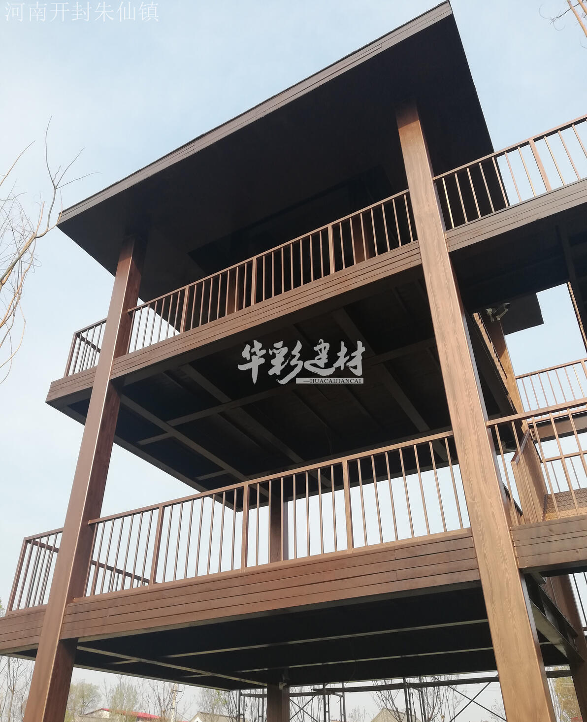 开封景区复古仿木纹漆施工工艺|金属仿木纹漆施工效果图片案例-华彩木纹漆 - 哔哩哔哩