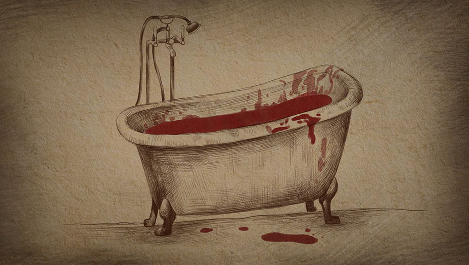 盛满血的浴缸