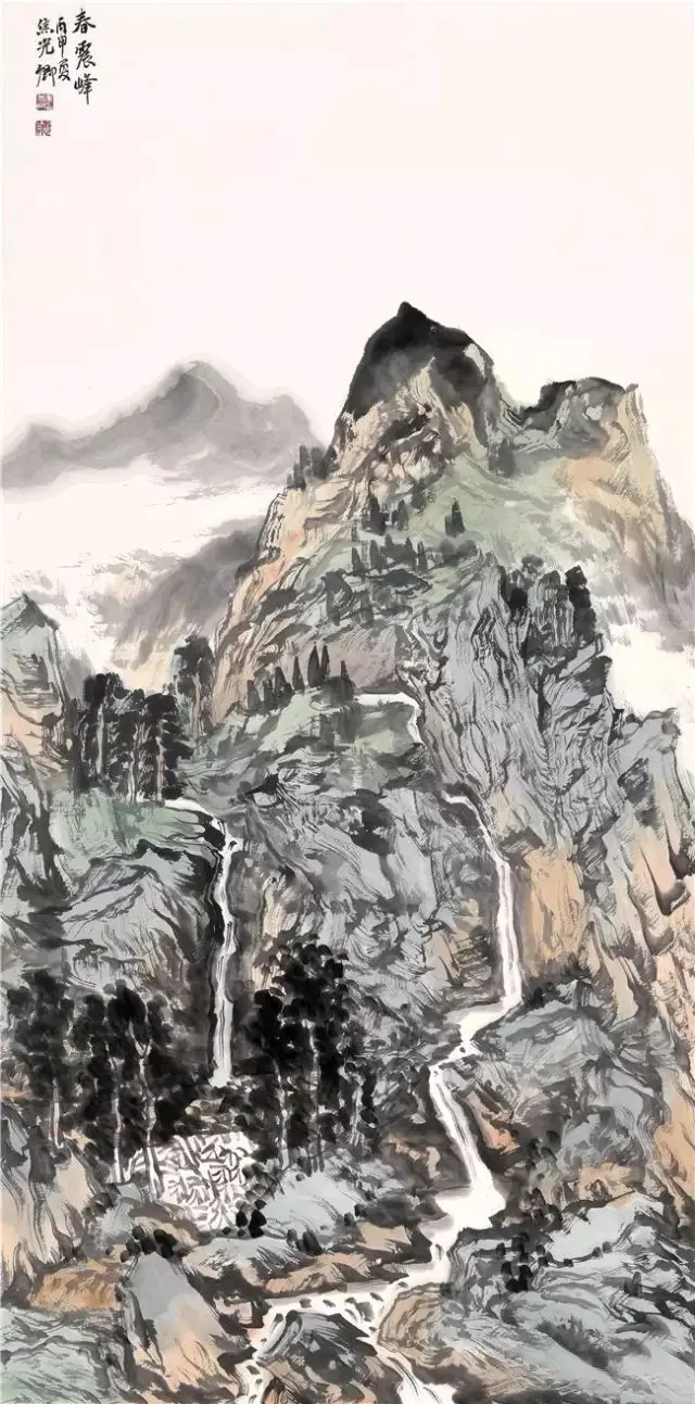 中岳嵩山国画图片