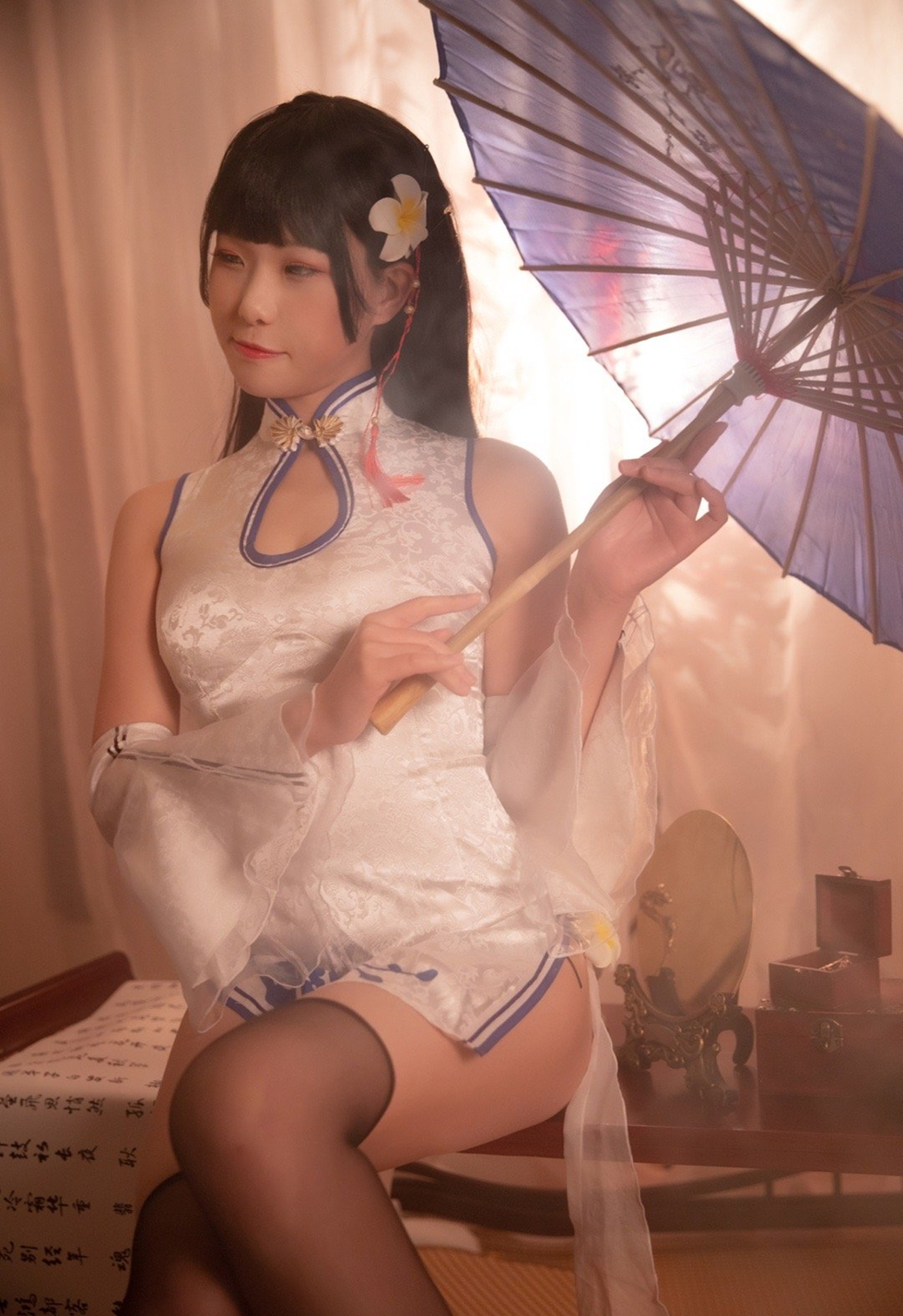 汐旮旮汐殃碧蓝航线逸仙旗袍cosplay4