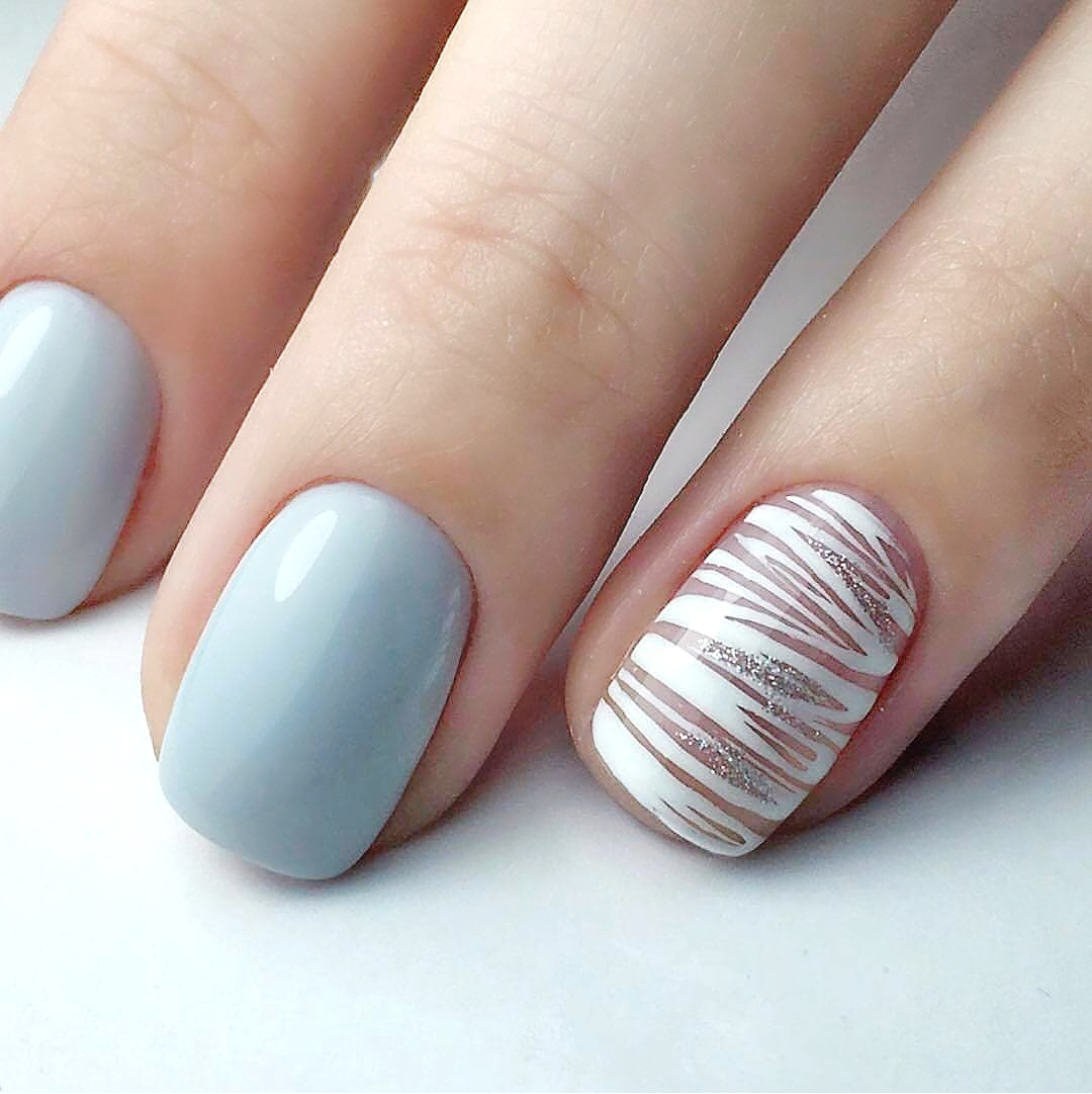 超in的tiffany蓝美甲,新娘也爱玩时尚