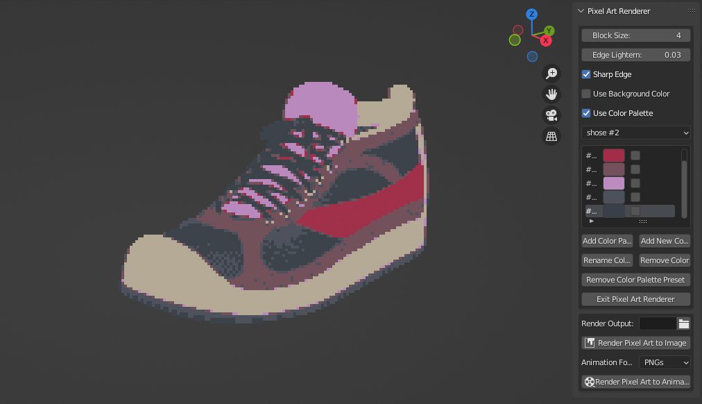 免费下载Blender Pixel Art Renderer V1.10二维像素化渲染插件 哔哩哔哩