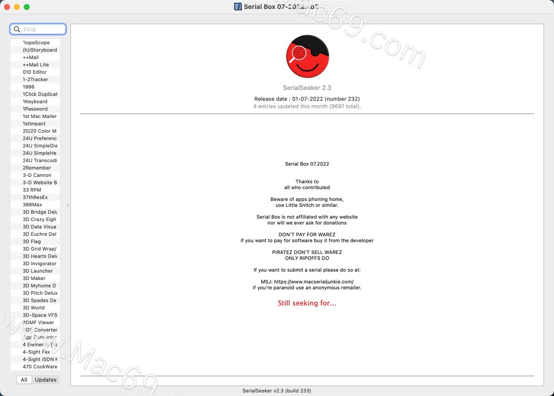 Serial Box for mac(Mac软件序列号大全) 哔哩哔哩