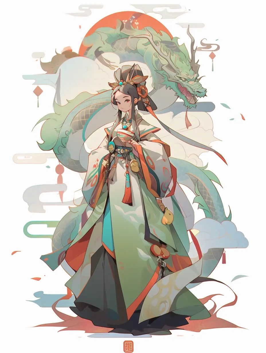 拟人化的中国龙