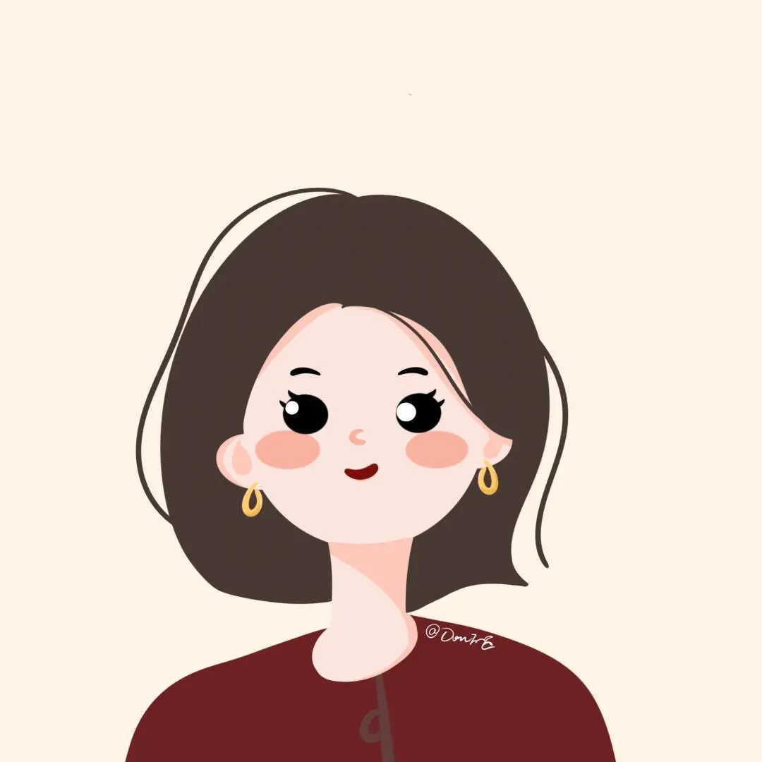 小玲儿手绘作品欣赏:一款运气旺的微信头像,不仅能彰显个性,还能提升