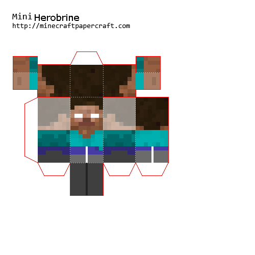 【我的世界纸模型图纸搬运】Steve&Alex&H