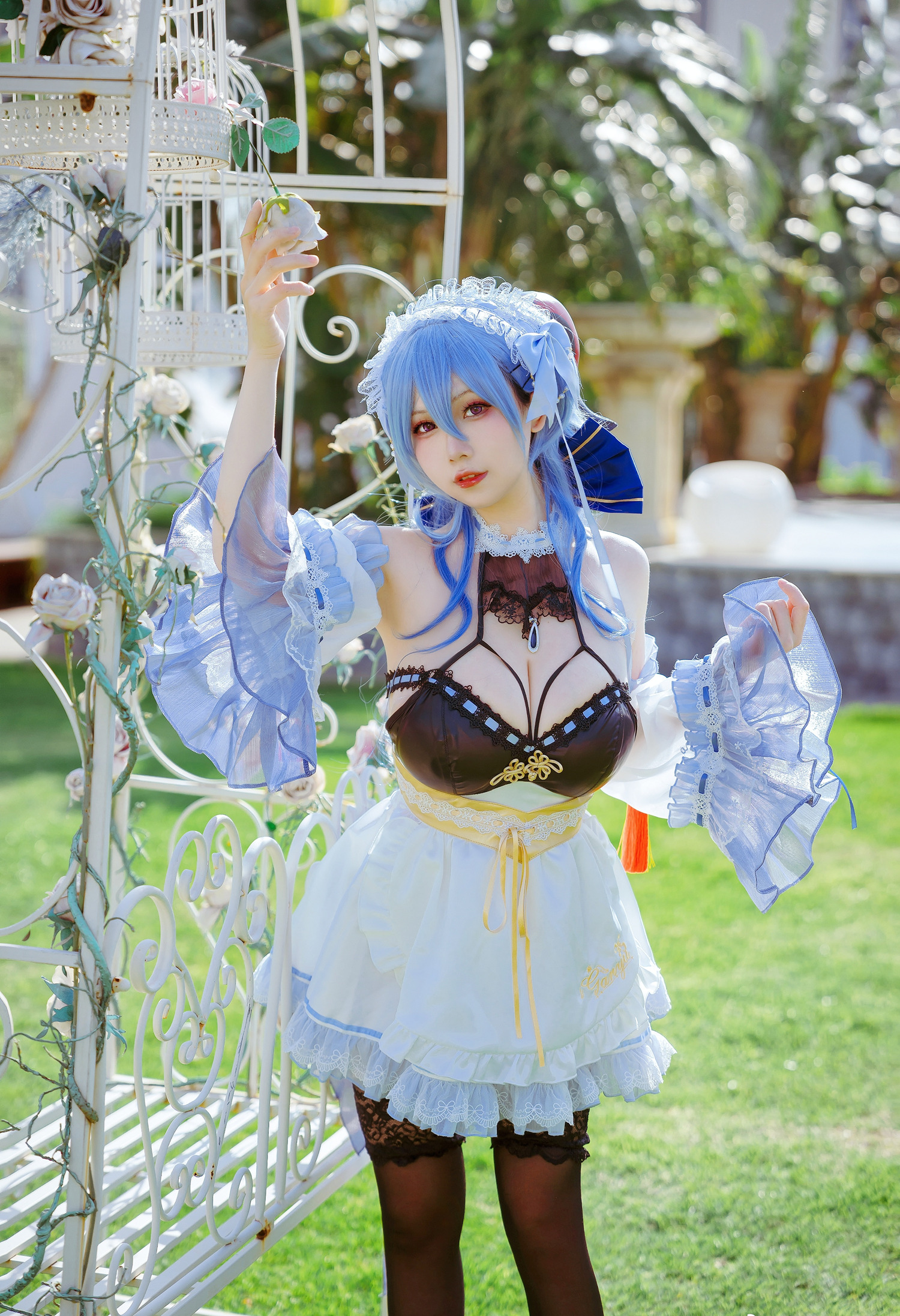 修修猫Ww原神甘雨同人女仆Cosplay2