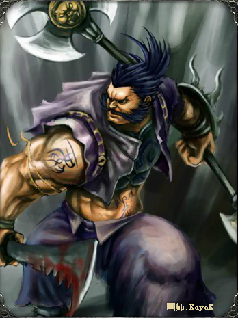 三国杀游戏的武将皮肤以及台词-许褚、华雄