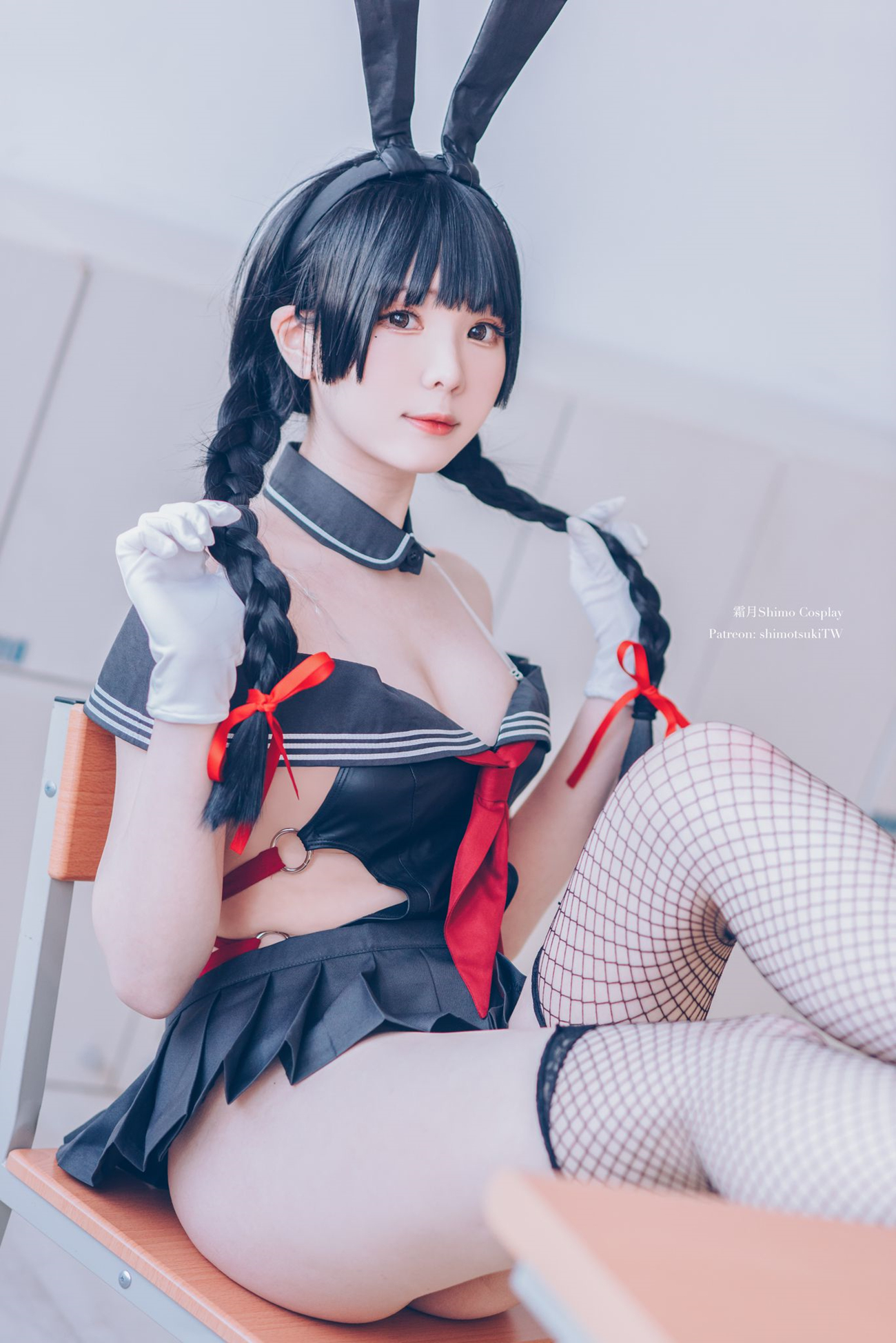 霜月shimo卯月桃子水手服兔女郎cosplay8