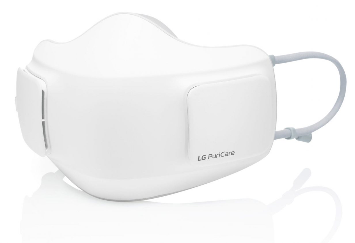 lg做了个带空气净化装置的口罩