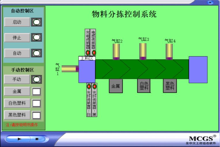 基于mcgs组态的物料分拣系统设计 哔哩哔哩