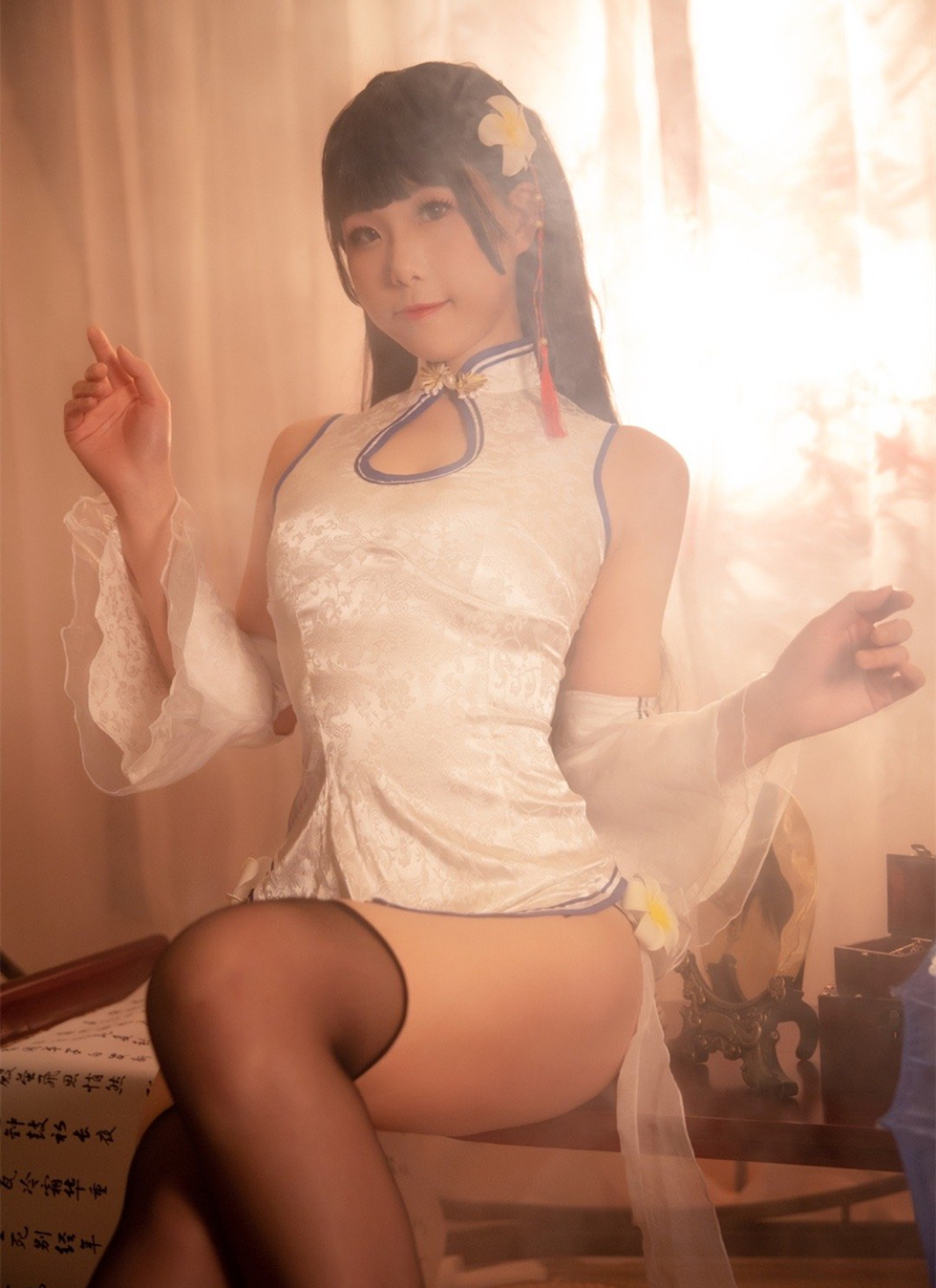 汐旮旮汐殃碧蓝航线逸仙旗袍cosplay7