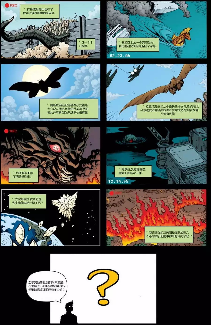 电影哥斯拉2怪兽之王最新中文版预告片2019漫画版抢先看