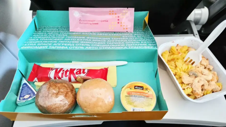 俄罗斯西伯利亚航空 飞机餐太难吃了 看看都有什么 旅行记录 哔哩哔哩