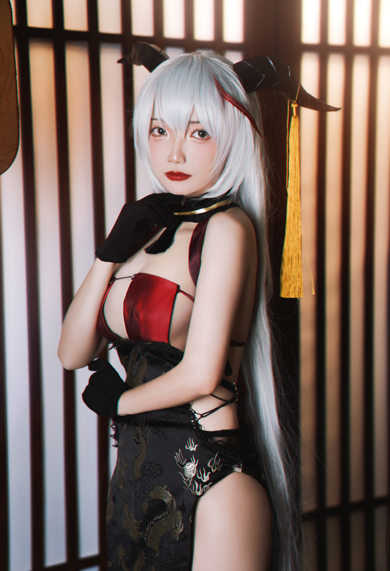 开拖拉机的马猴烧酒碧蓝航线埃吉尔新春旗袍cosplay2