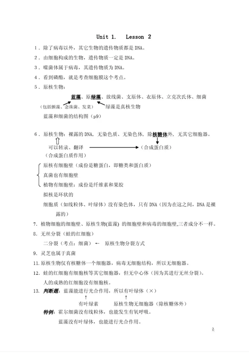 高中生物 高中生物学霸整理笔记 复习必备 家长转给孩子 哔哩哔哩