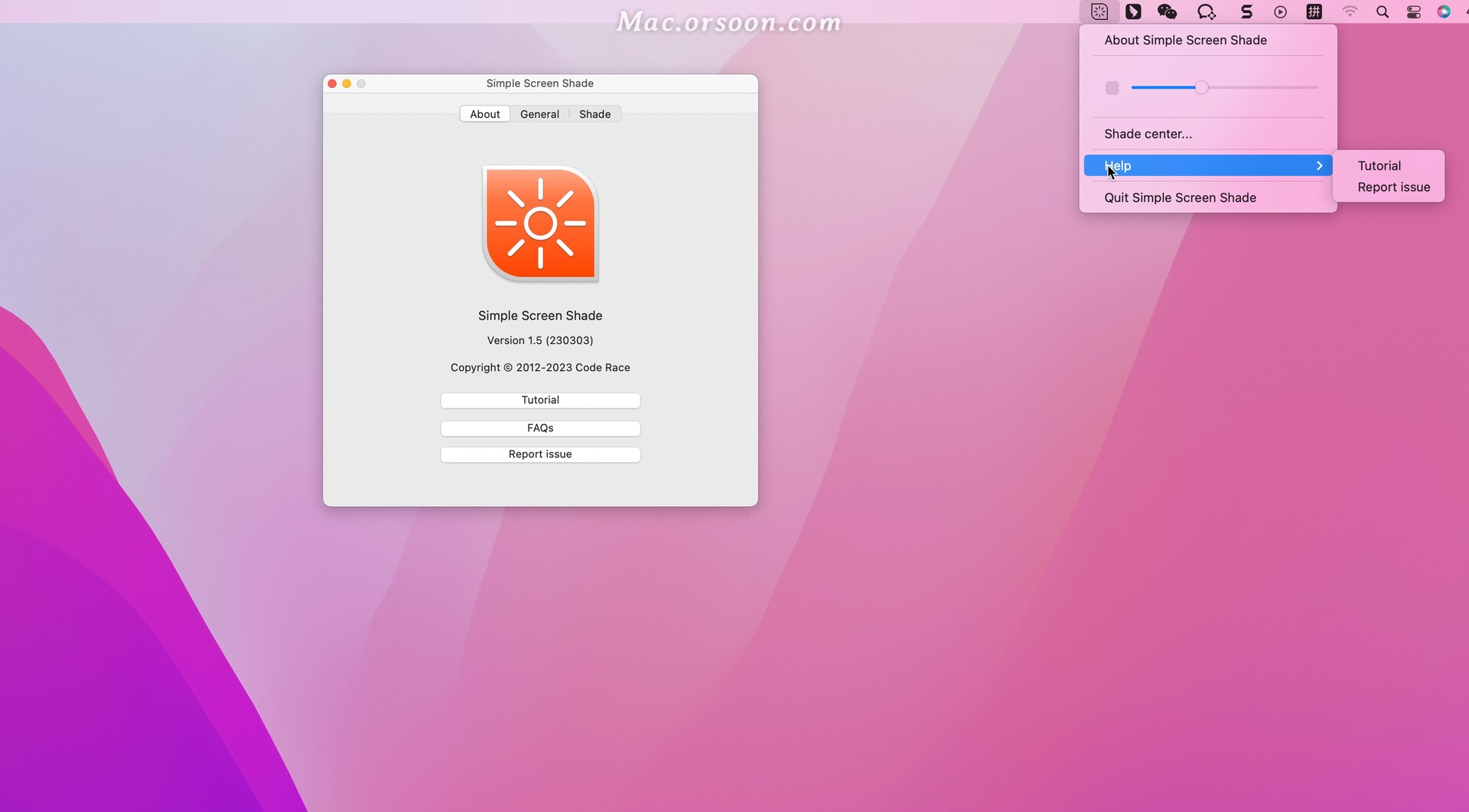 屏幕亮度调节工具：Simple Screen Shade Mac 哔哩哔哩