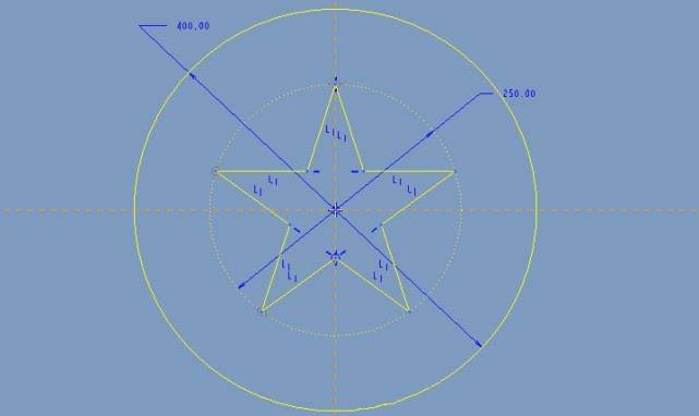 Proe可变截面扫描练习:一步创建五角星