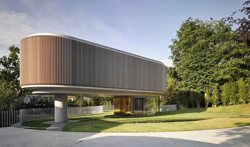 三叶形曲线建筑 英国现代风挑空豪华景观别墅 哔哩哔哩