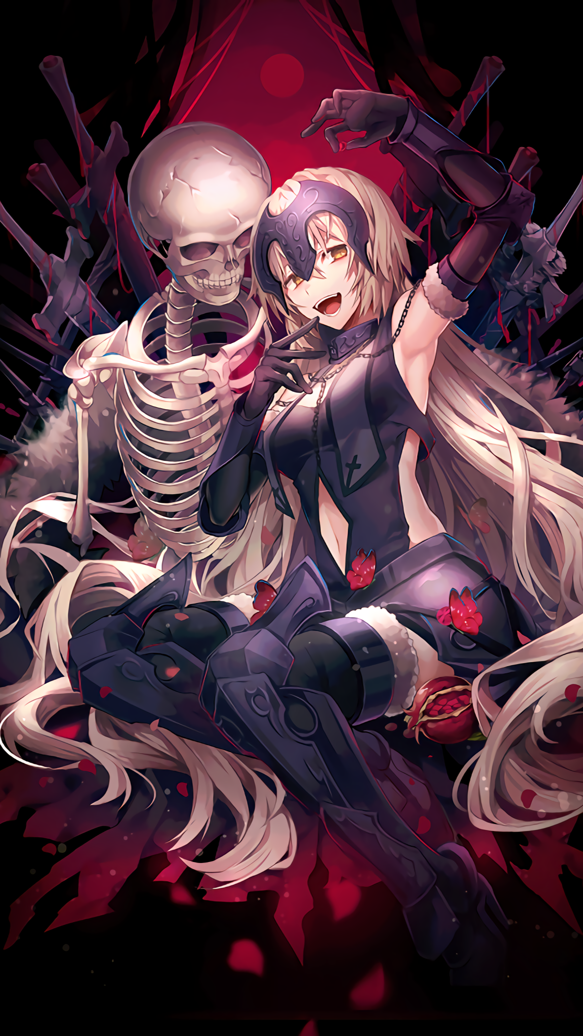 【手机高清壁纸裁剪】黑贞,堕落深渊中闪现出的黑玫瑰10