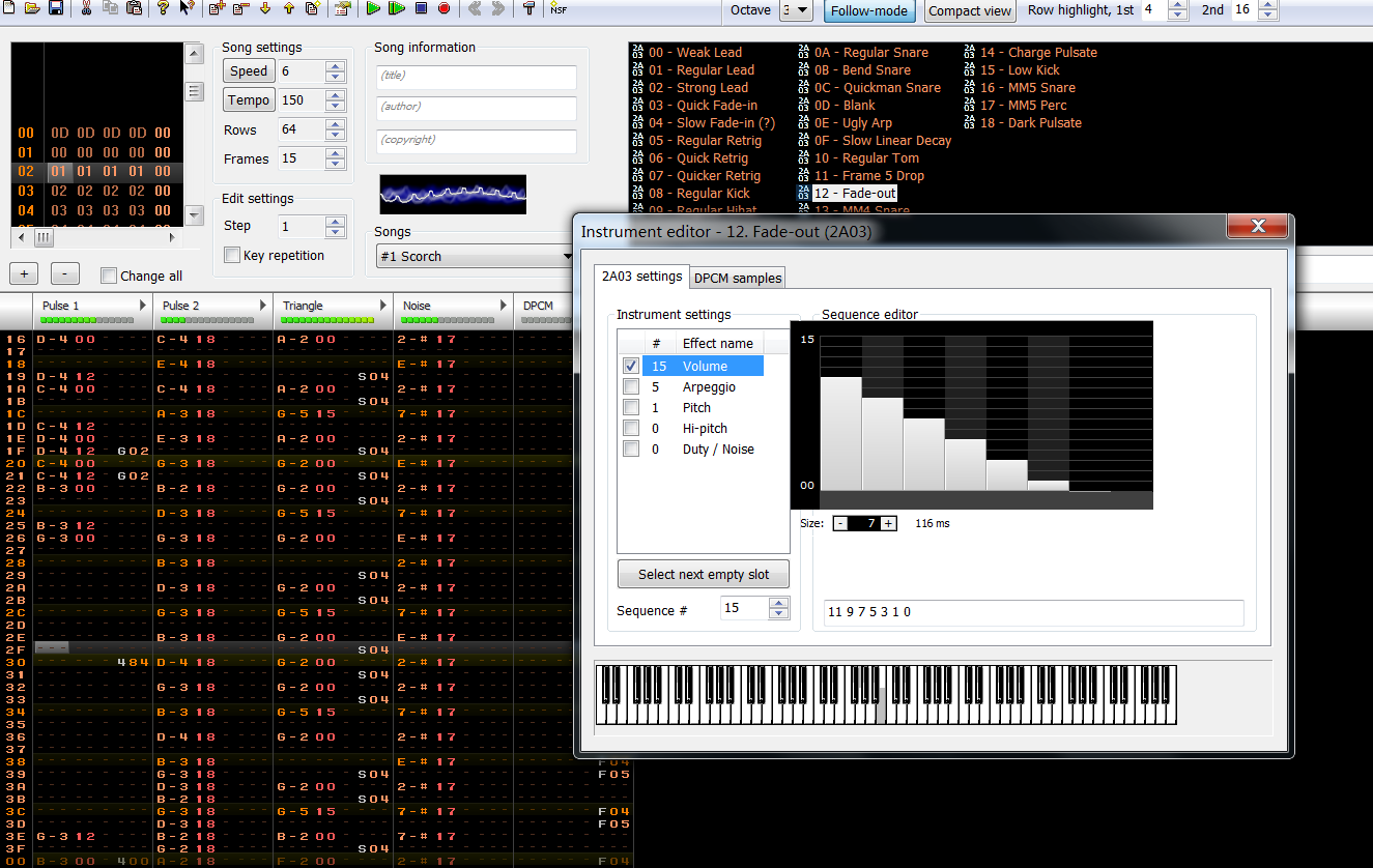 famitracker"伪"进阶教程(二 基本乐器