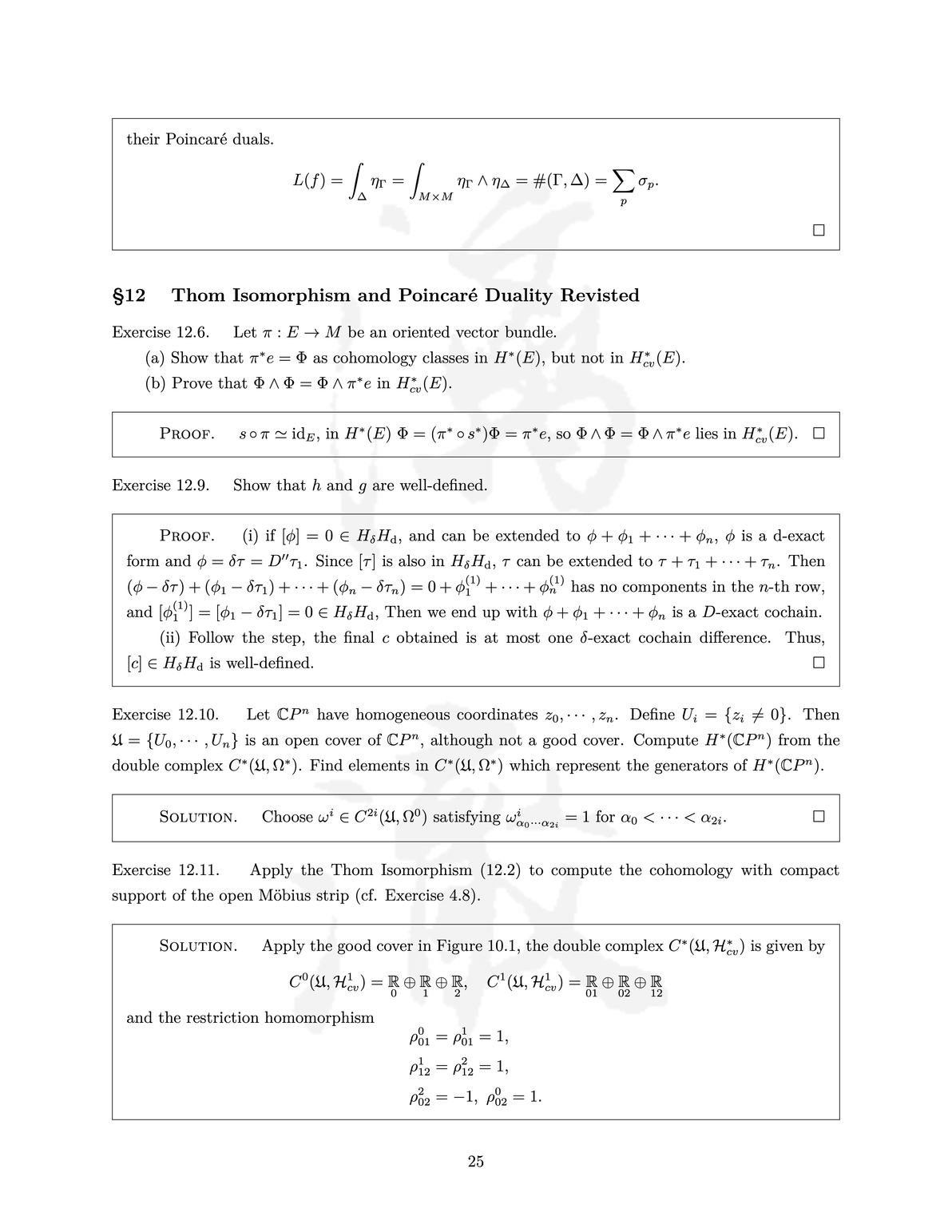 Solutions to differential forms in algebraic topology ch2 