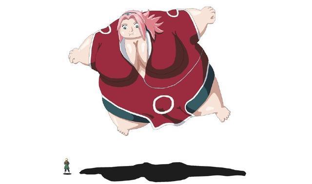 火影忍者:当这些角色变胖之后,纲手照美冥不忍直视,雏田毁形象