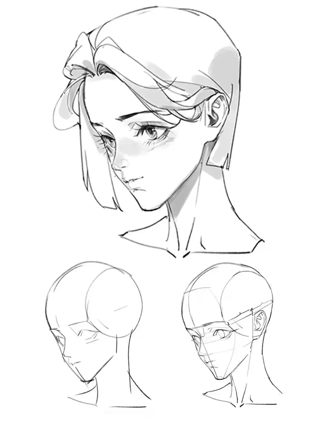 2000 头部绘画参考素材【绘画素材】