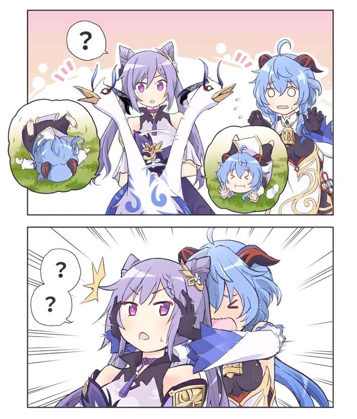 原神百合漫画 第十一期甘雨x刻晴 哔哩哔哩