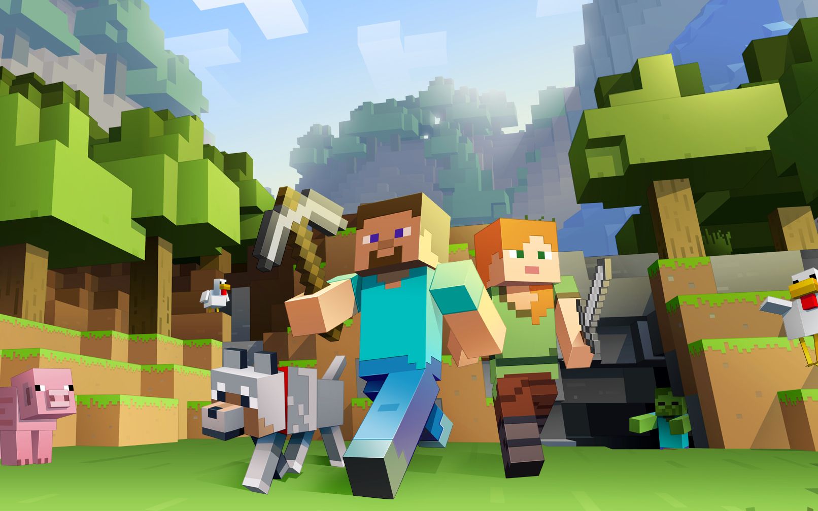 Minecraft经典壁纸大展览(第二部) - 哔哩哔哩