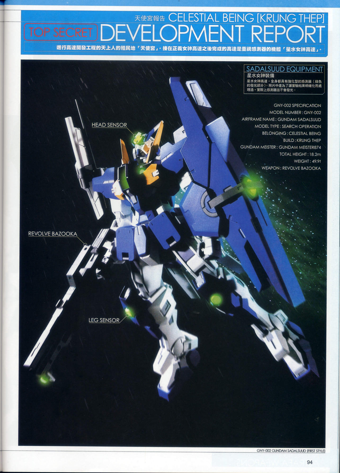 《天使宫报告》第二世代高达测试2号机「星水女神高达」