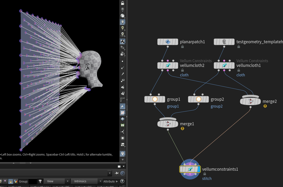 [Houdini]Vellum Constraints——创建新约束 哔哩哔哩