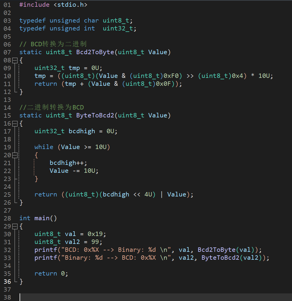 Bcd binary c 
