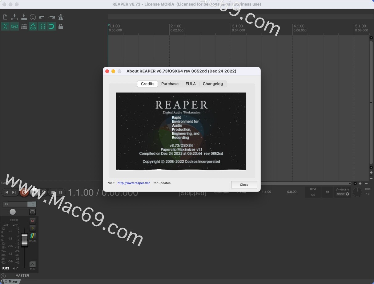 Cockos REAPER 7.05 for mac download