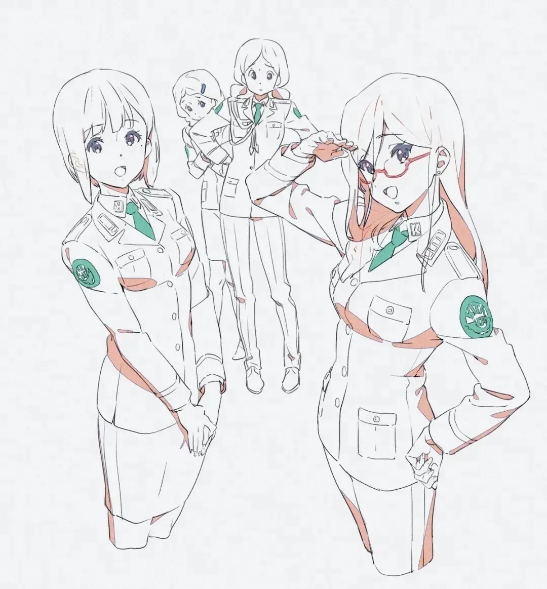 【绘画】二次元软萌美少女动态姿势参考,各种姿势包你满意!