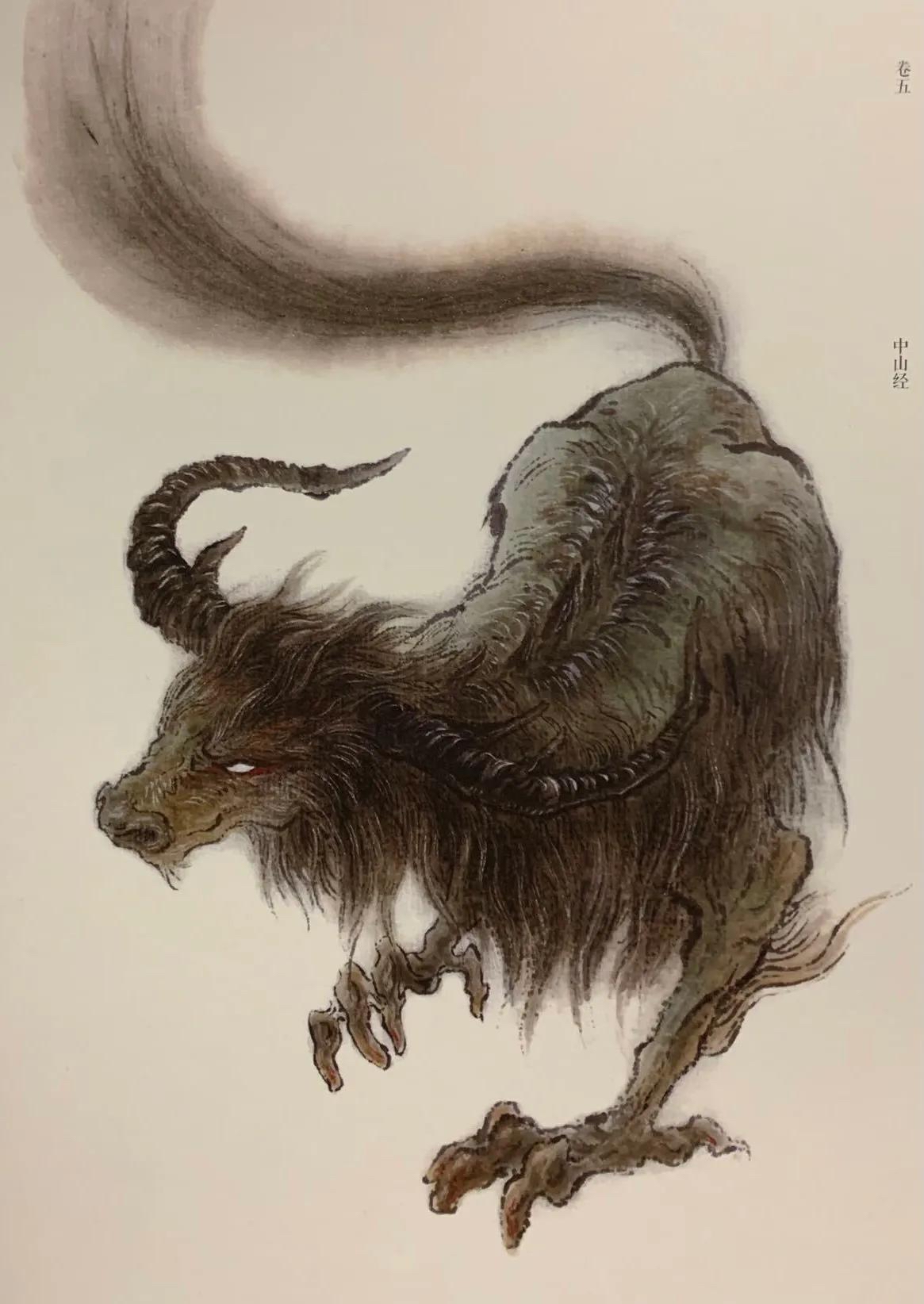 国学《山海经》中山四经——犀渠,吃人的牛,还会发出婴儿声 - 哔哩