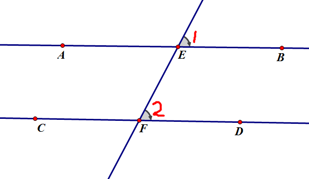 命题:"同位角相等,两直线平行.
