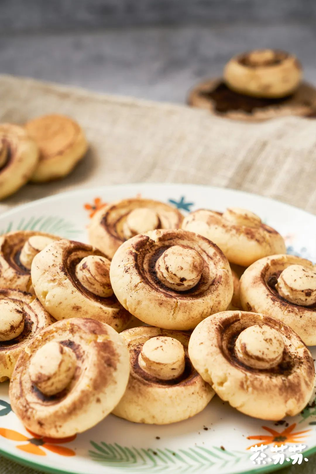 超逼真蘑菇小饼干,可爱到舍不得下口!