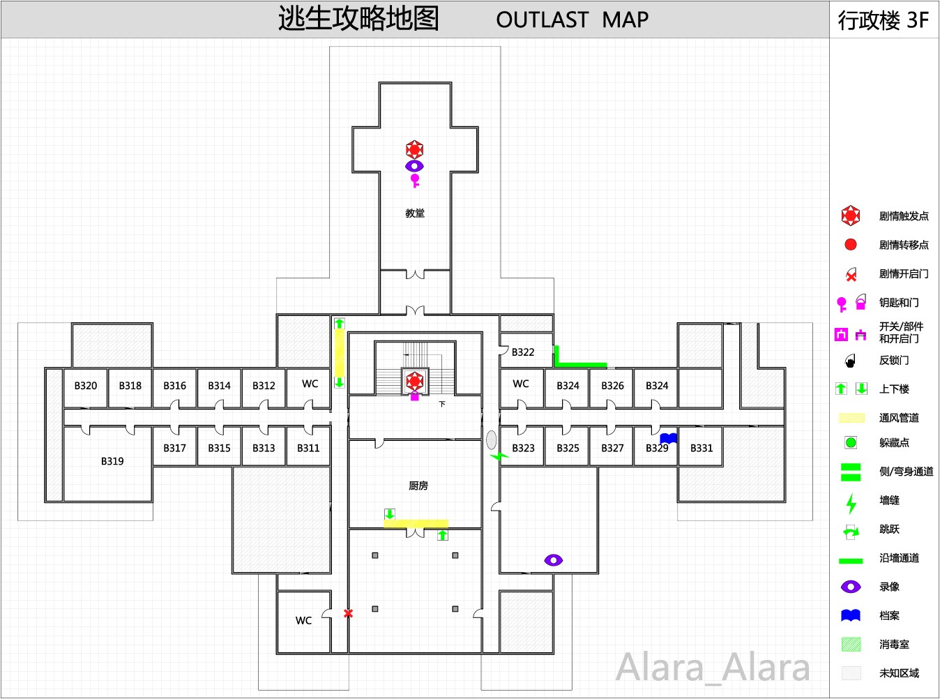 【逃生Outlast】攻略地图