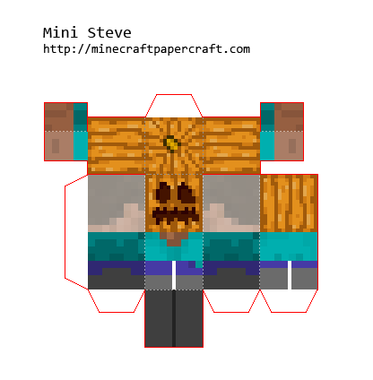 【我的世界纸模型图纸搬运】Steve&Alex&H