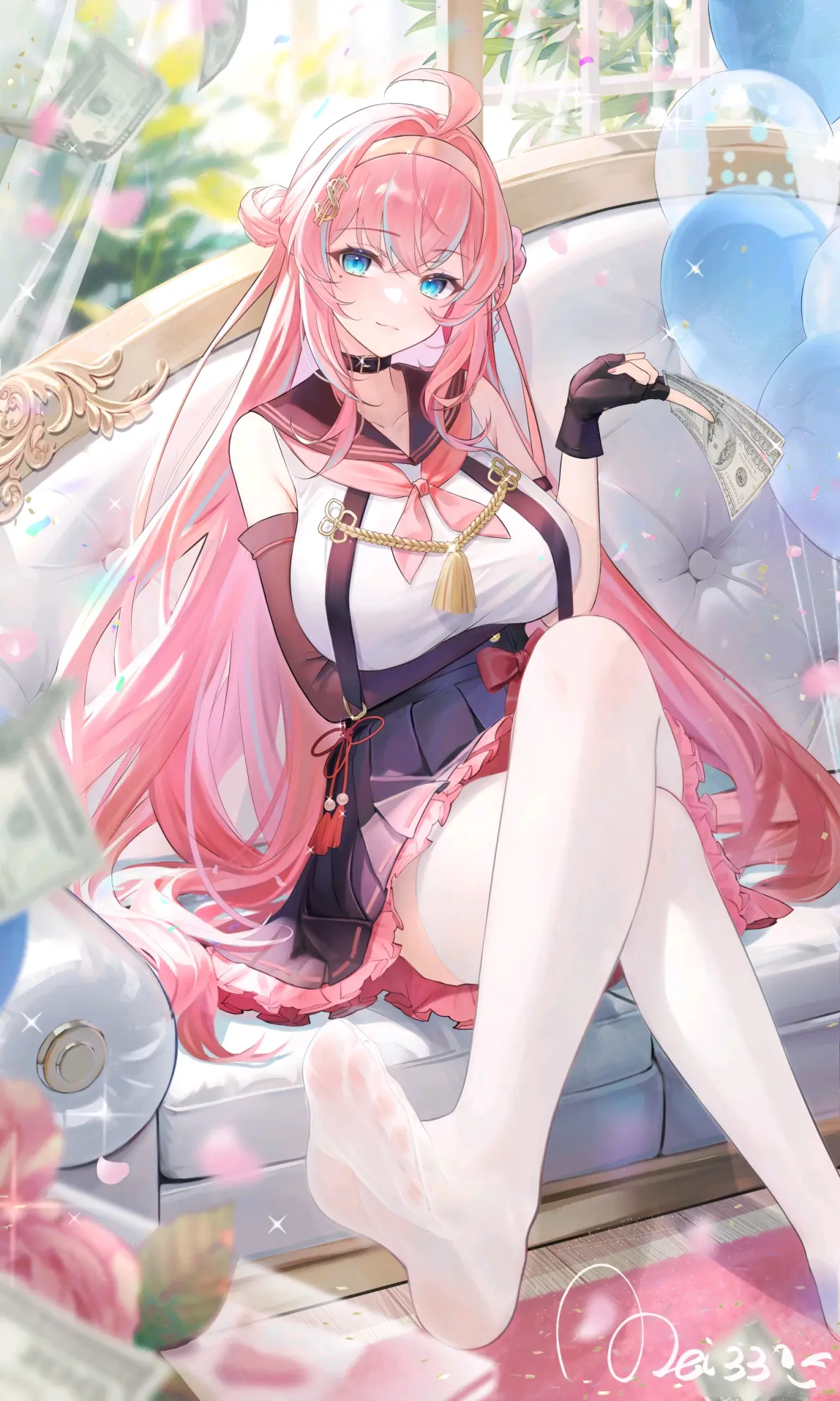 女性跷二郎腿插画特辑