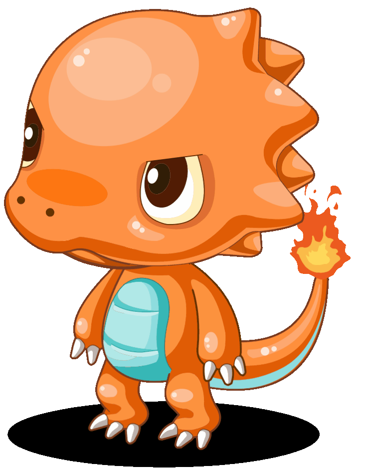 洛克王国-宠物素材【014-烈焰龙】 - 哔哩哔哩