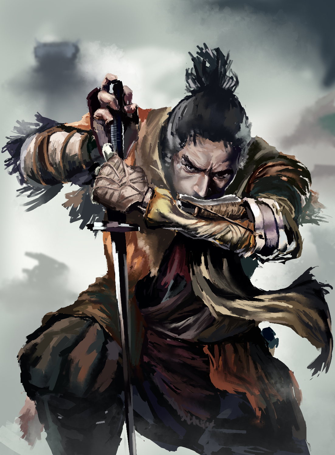 嘿嘿嘿只狼影逝二度精选壁纸插画