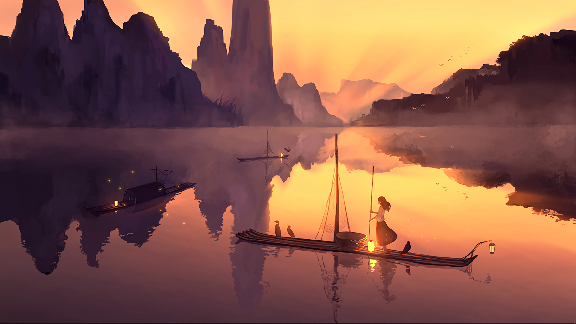 serenity anime landscape