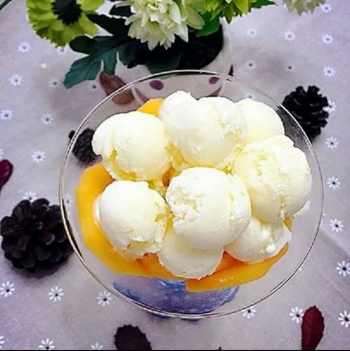 黄桃冰激凌!