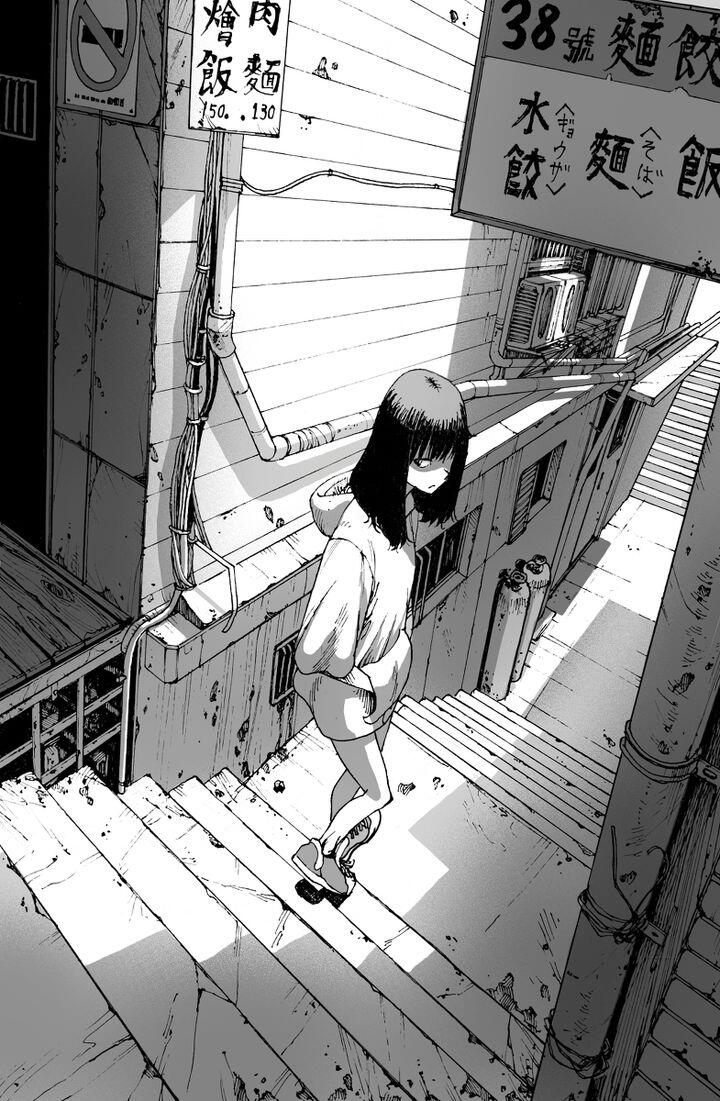 omao丨 分享那些大角度大透视，构图超强的画师漫画家！ - 哔哩哔哩